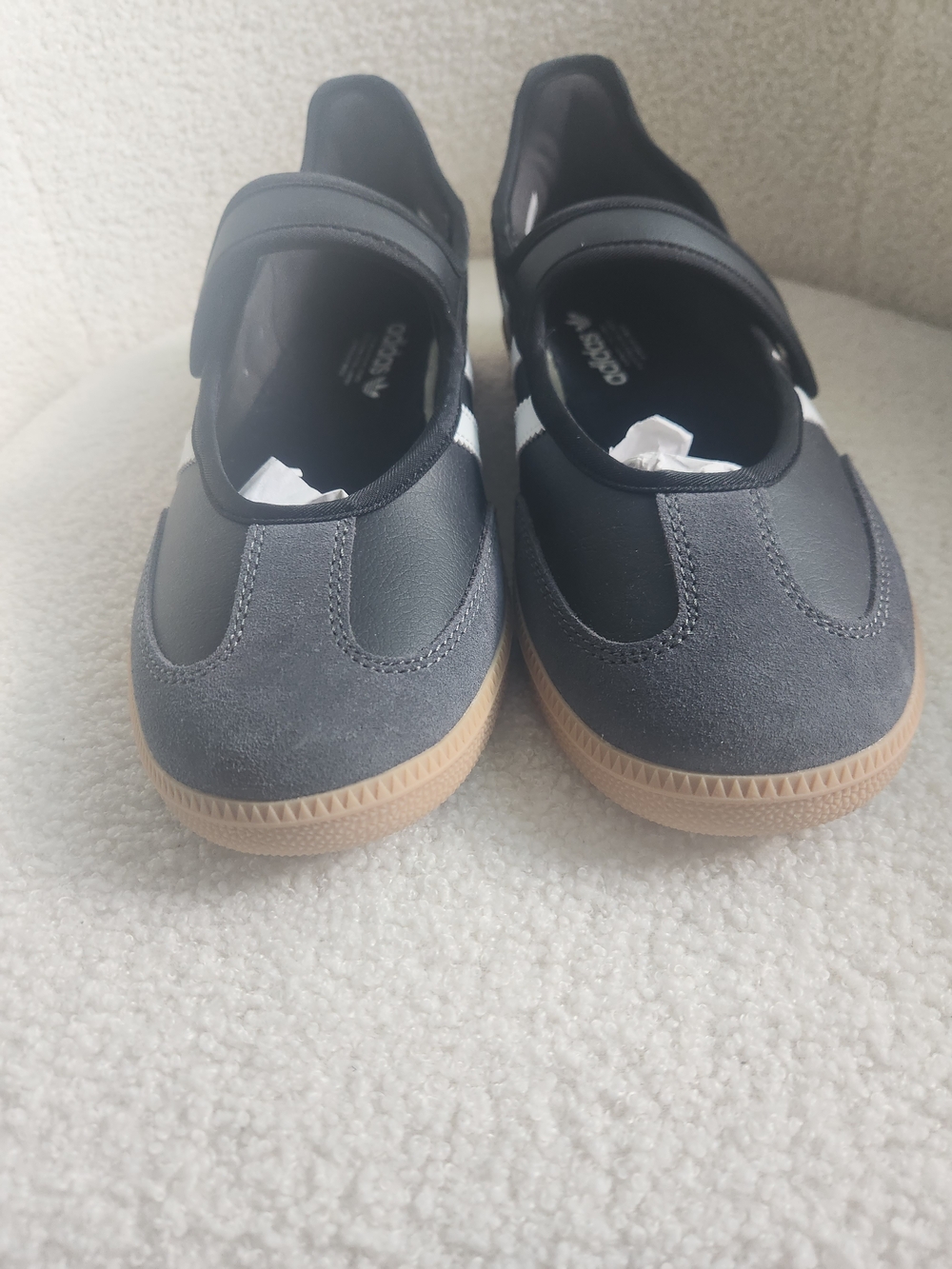 Adidas Samba Jane W Black Leather Sneakers  MARKED SIZE 9 FITS LIKE A 10 - Picture 4 of 16